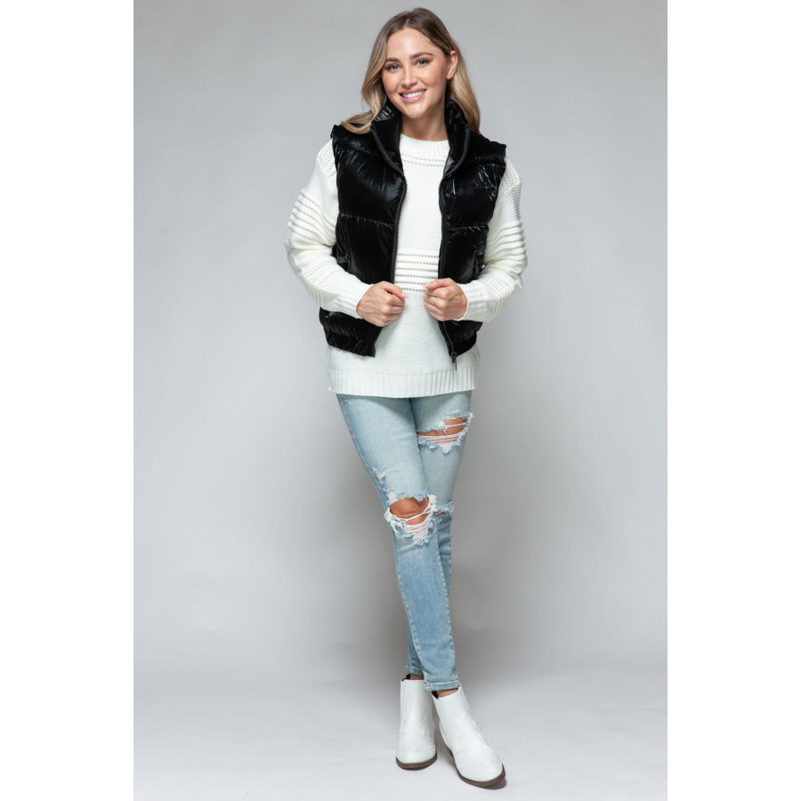 Snobbish Fine Fur Lining Quilted Vest Apparel and Accessories