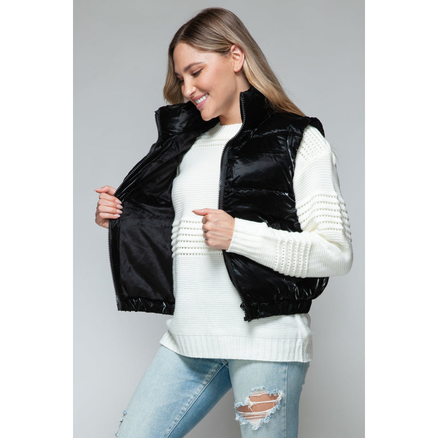 Snobbish Fine Fur Lining Quilted Vest Apparel and Accessories