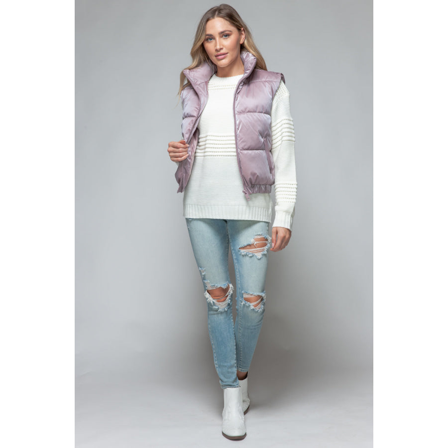 Snobbish Fine Fur Lining Quilted Vest Apparel and Accessories