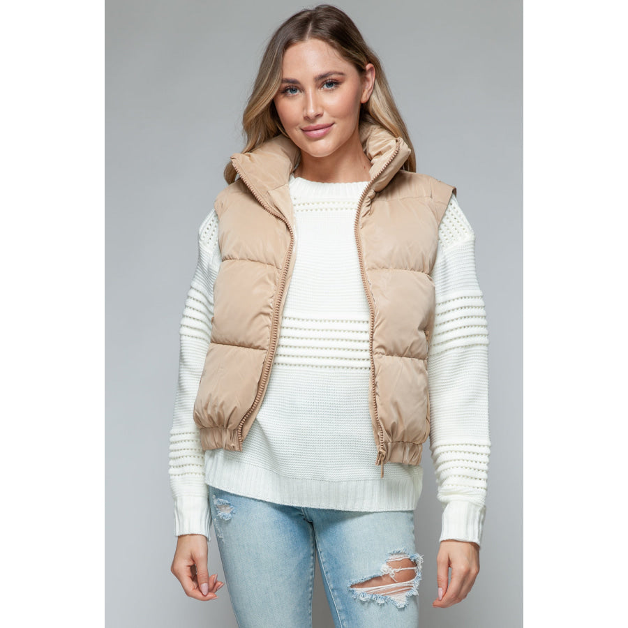 Snobbish Fine Fur Lining Quilted Vest Apparel and Accessories