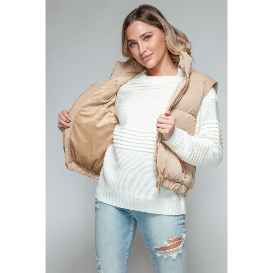 Snobbish Fine Fur Lining Quilted Vest Apparel and Accessories