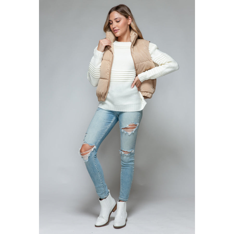 Snobbish Fine Fur Lining Quilted Vest Apparel and Accessories