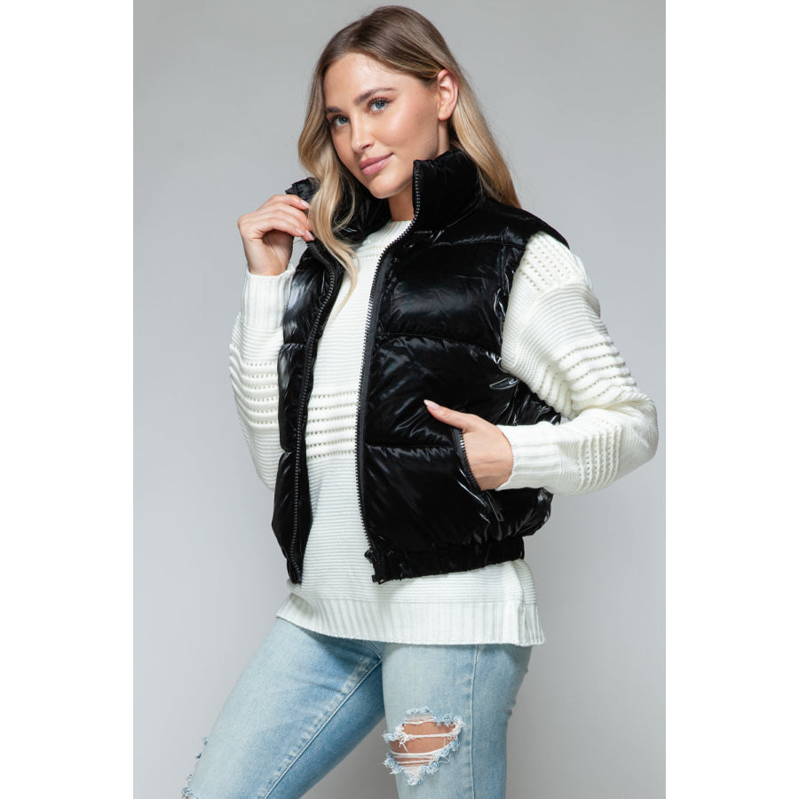 Snobbish Fine Fur Lining Quilted Vest Apparel and Accessories