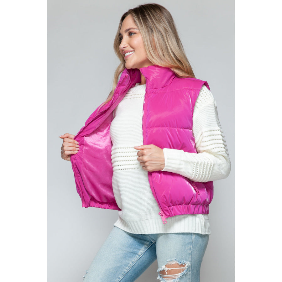 Snobbish Fine Fur Lining Quilted Vest Apparel and Accessories