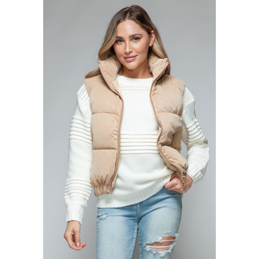 Snobbish Fine Fur Lining Quilted Vest Apparel and Accessories