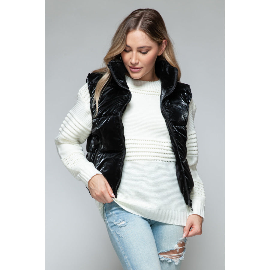 Snobbish Fine Fur Lining Quilted Vest Apparel and Accessories