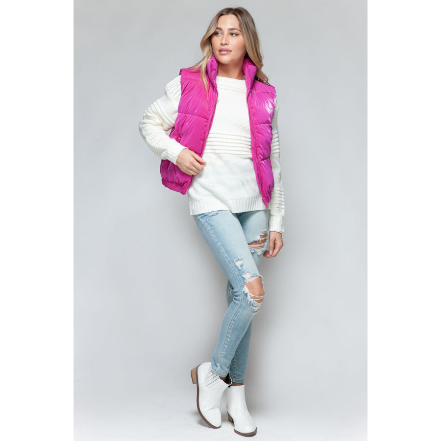 Snobbish Fine Fur Lining Quilted Vest Apparel and Accessories