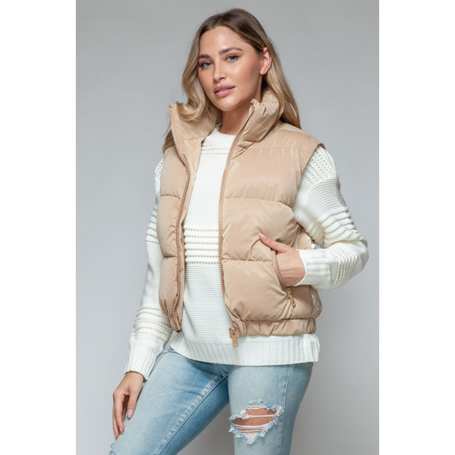 Snobbish Fine Fur Lining Quilted Vest Apparel and Accessories