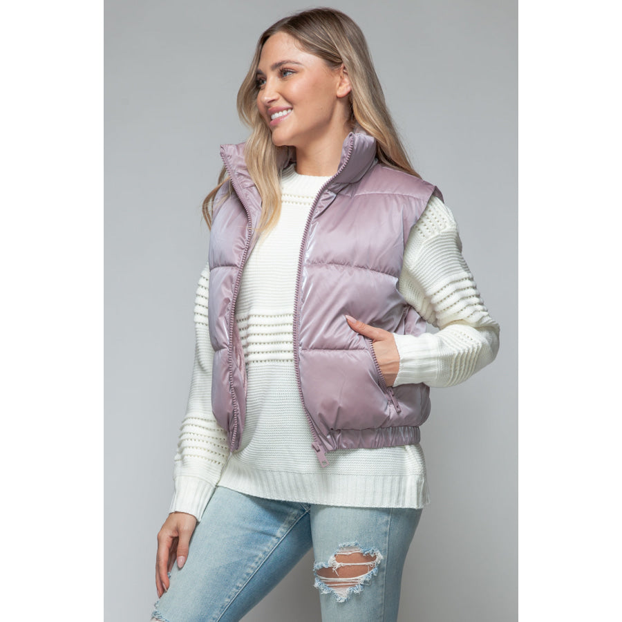 Snobbish Fine Fur Lining Quilted Vest Apparel and Accessories