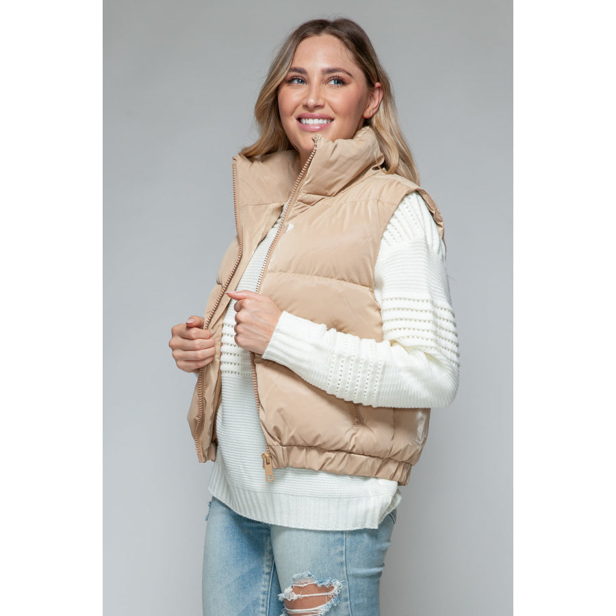 Snobbish Fine Fur Lining Quilted Vest Apparel and Accessories