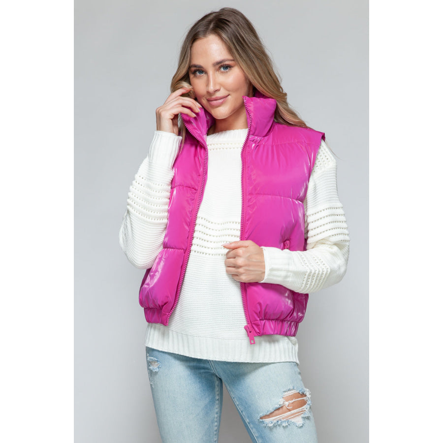 Snobbish Fine Fur Lining Quilted Vest Apparel and Accessories