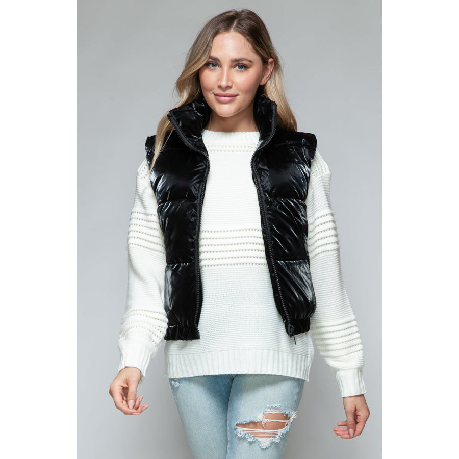 Snobbish Fine Fur Lining Quilted Vest Black / S Apparel and Accessories