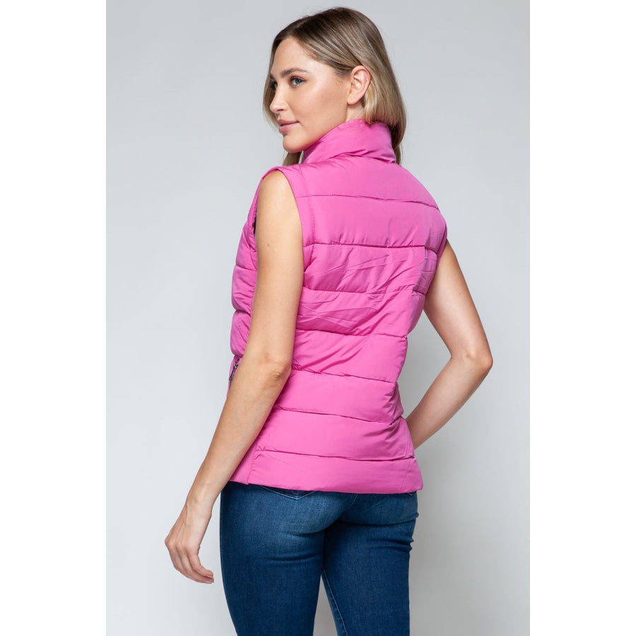 Snobbish Zip Up Turtleneck Vest with Pockets Apparel and Accessories