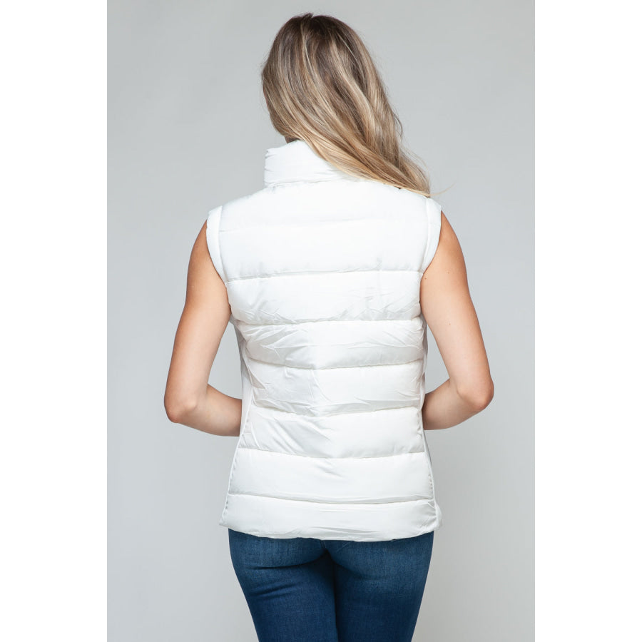 Snobbish Zip Up Turtleneck Vest with Pockets Apparel and Accessories