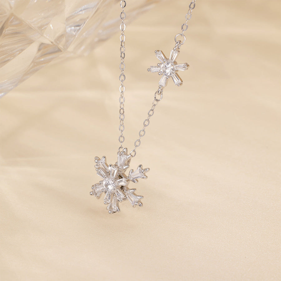Snowflake Pendant Necklace Silver / One Size Apparel and Accessories