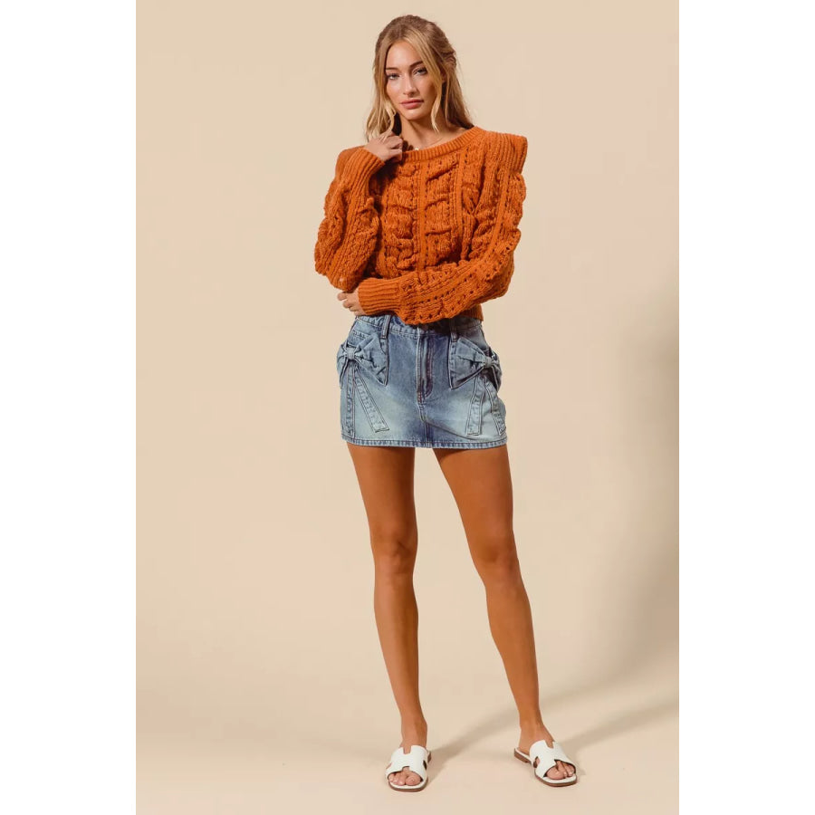 SO ME Bow Knot Pocket Denim Mini Skirt Apparel and Accessories