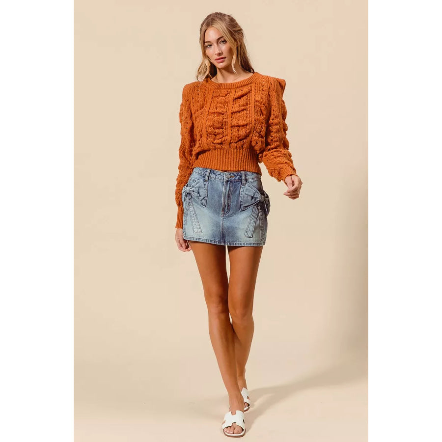 SO ME Bow Knot Pocket Denim Mini Skirt Apparel and Accessories