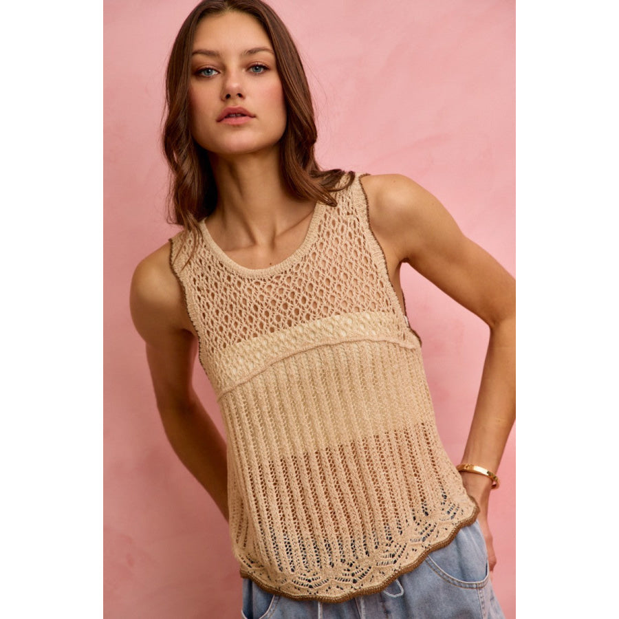 SO ME Crochet Lace Light Weight Sweater Vest Apparel and Accessories