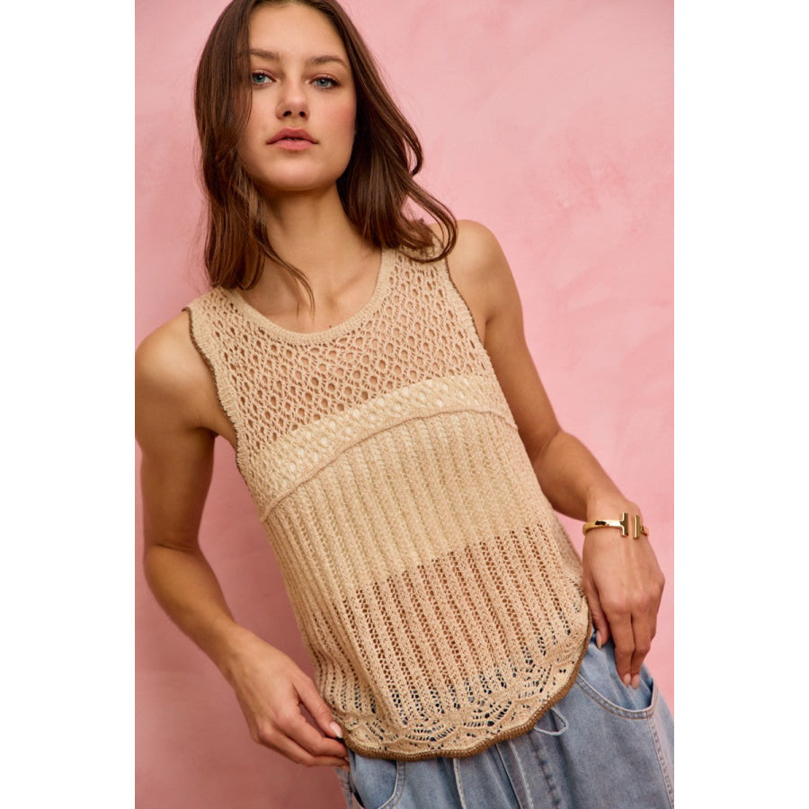 SO ME Crochet Lace Light Weight Sweater Vest Apparel and Accessories