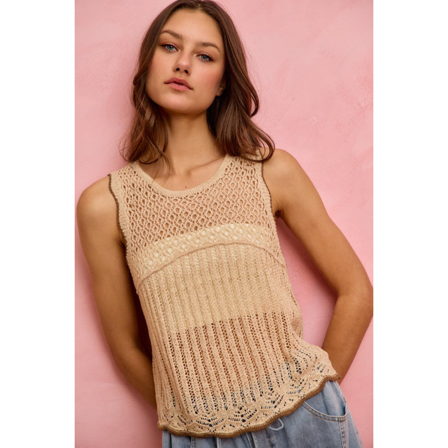 SO ME Crochet Lace Light Weight Sweater Vest Apparel and Accessories