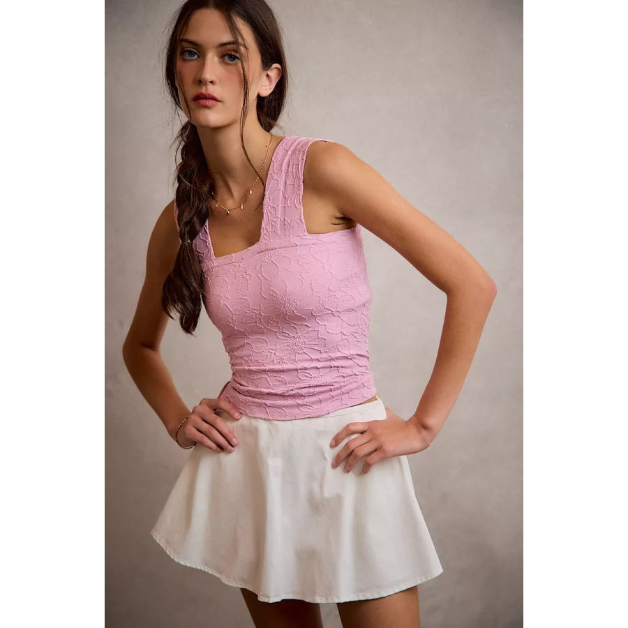 SO ME Denim Bubble Skort With Smocked Back Apparel and Accessories