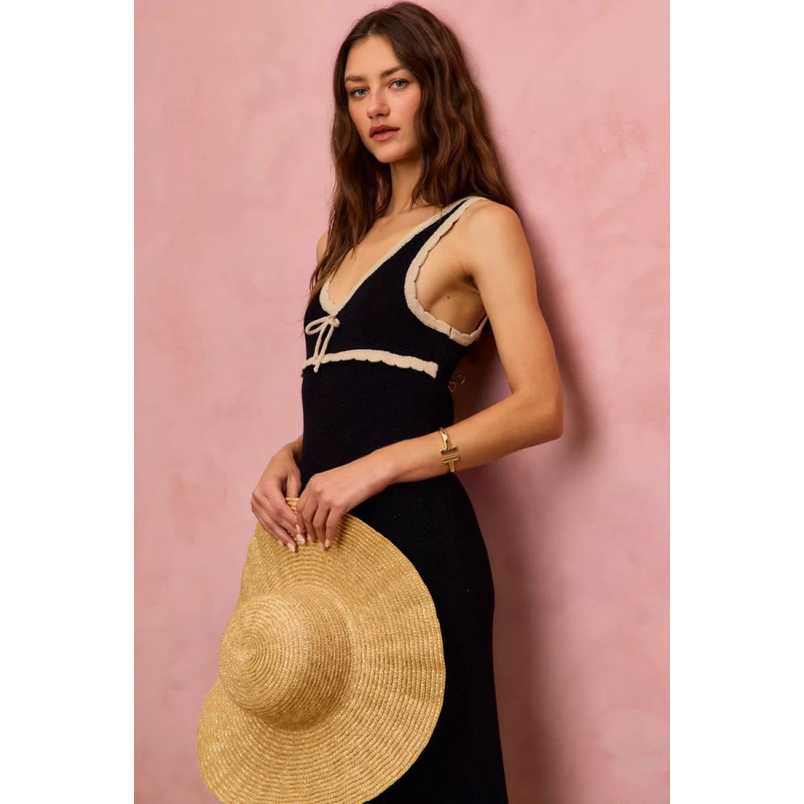 SO ME Knit Sweater Maxi Sleeveless Bodycon Resort Dress Apparel and Accessories