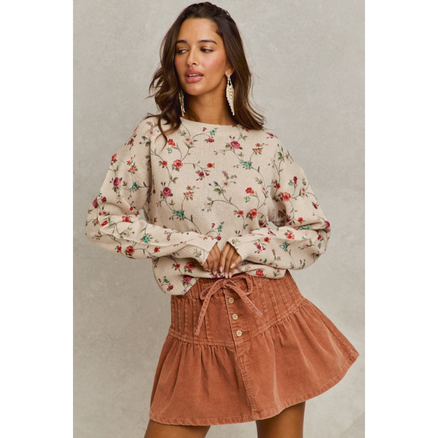 SO ME Mineral Wash Pintucked Corduroy Mini Flared Skirt Apparel and Accessories