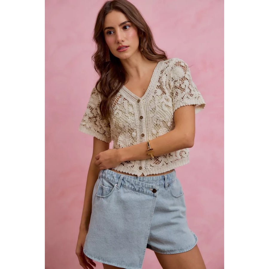 SO ME Washed Denim Wrap Skorts Apparel and Accessories