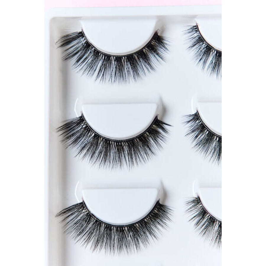 SO PINK BEAUTY Faux Mink Eyelashes 5 Pairs Apparel and Accessories