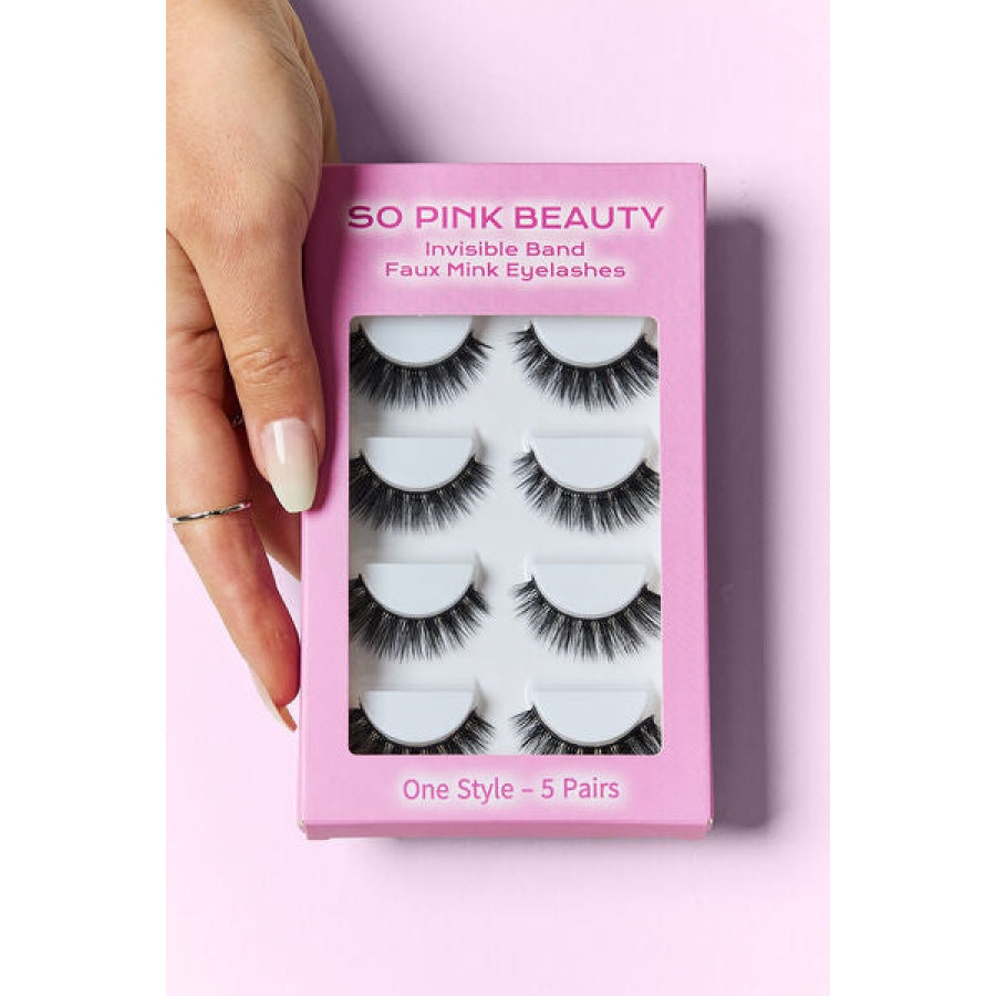 SO PINK BEAUTY Faux Mink Eyelashes 5 Pairs Boss Babe / One Size Apparel and Accessories
