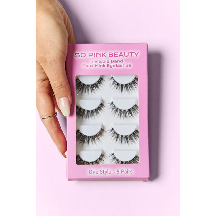 SO PINK BEAUTY Faux Mink Eyelashes 5 Pairs Dream Girl / One Size Apparel and Accessories