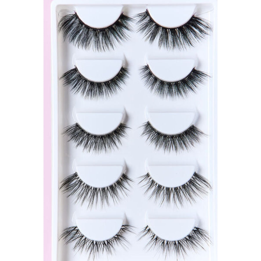 SO PINK BEAUTY Faux Mink Eyelashes Variety Pack 5 Pairs Gilded / One Size Apparel and Accessories