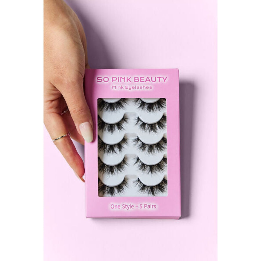 SO PINK BEAUTY Mink Eyelashes 5 Pairs Heartbreaker / One Size Apparel and Accessories