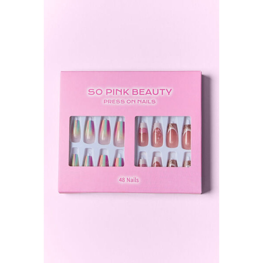 SO PINK BEAUTY Press On Nails 2 Packs Apparel and Accessories