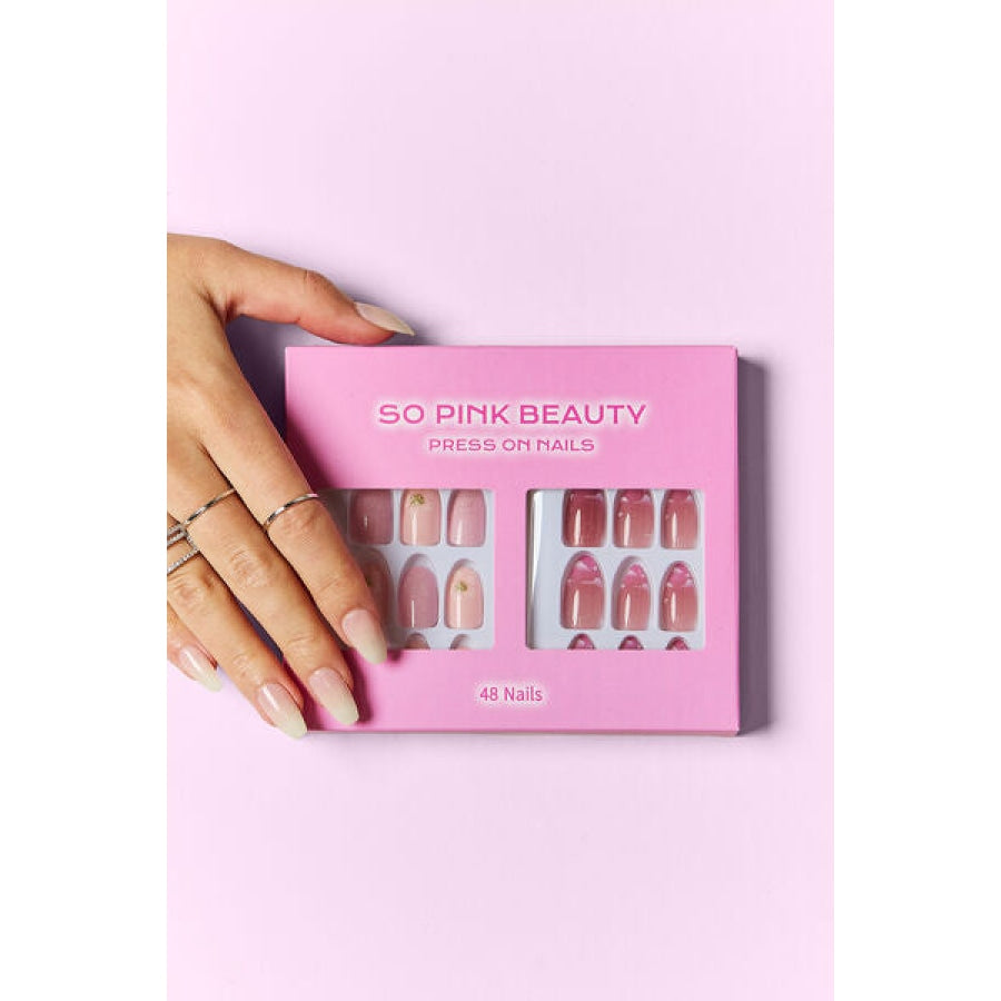 SO PINK BEAUTY Press On Nails 2 Packs Naturistic / One Size Apparel and Accessories