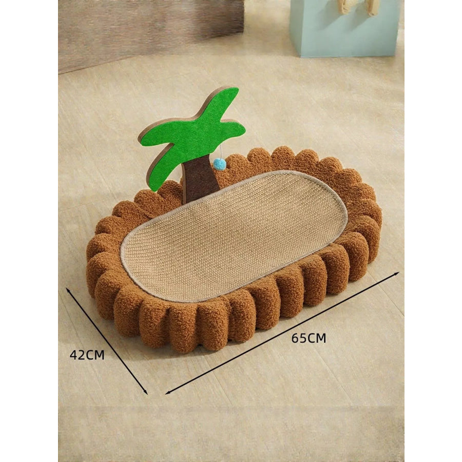 Soft Cat Scratching Post Bed Caramel / One Size Apparel and Accessories
