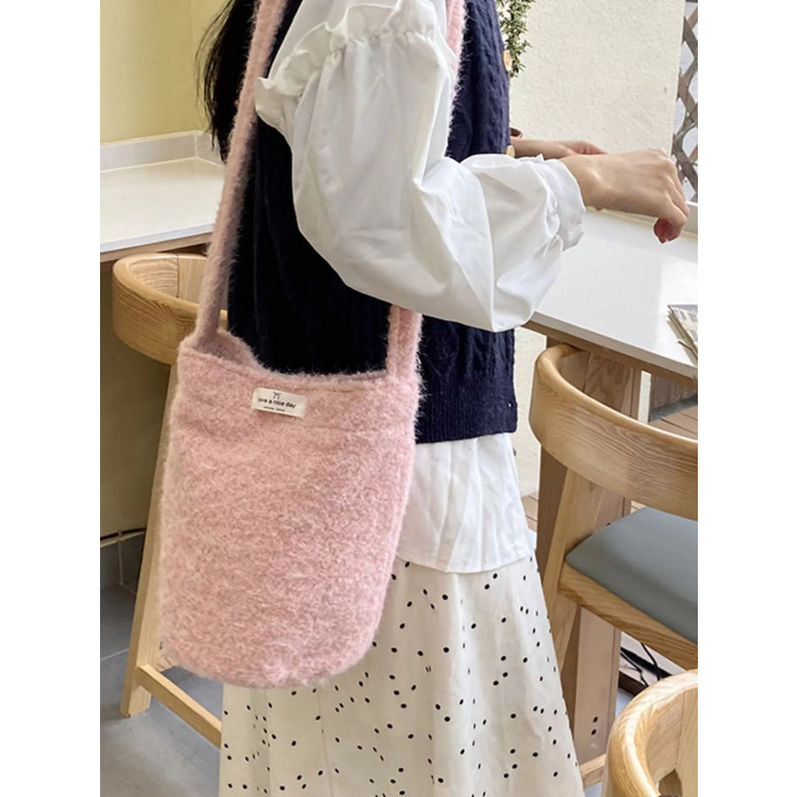 Soft Knit Crossbody Bag Blush Pink / ONESIZE Apparel and Accessories