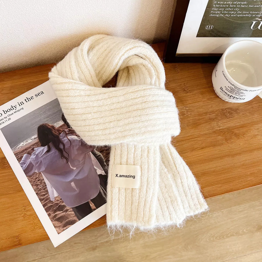 Soft Knit Winter Scarf Cream / One Size Apparel and Accessories
