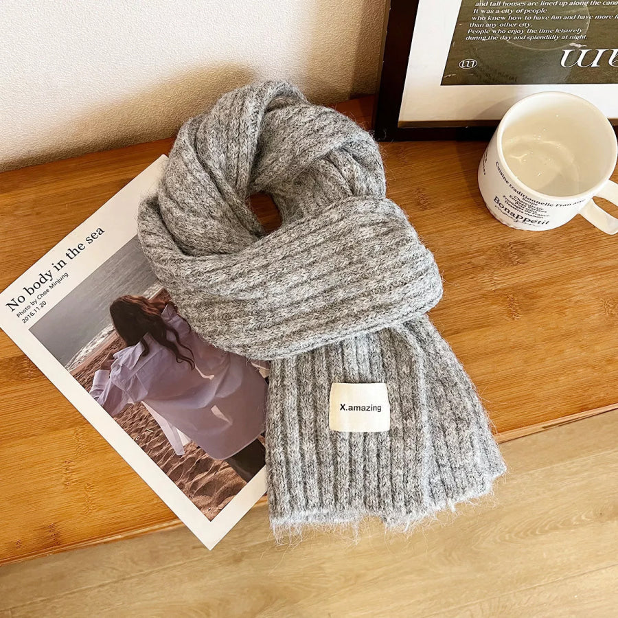 Soft Knit Winter Scarf Gray / One Size Apparel and Accessories