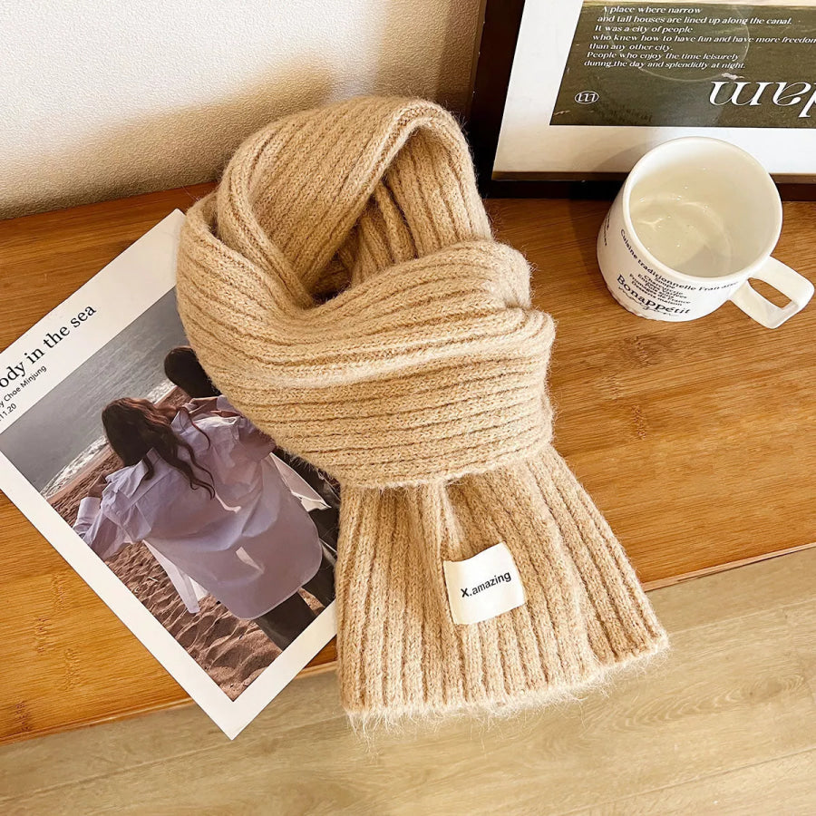 Soft Knit Winter Scarf Khaki / One Size Apparel and Accessories