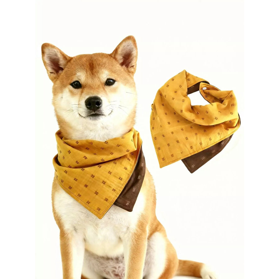 Soft Pet Scarf Square Style Ginger/Brown / S Apparel and Accessories