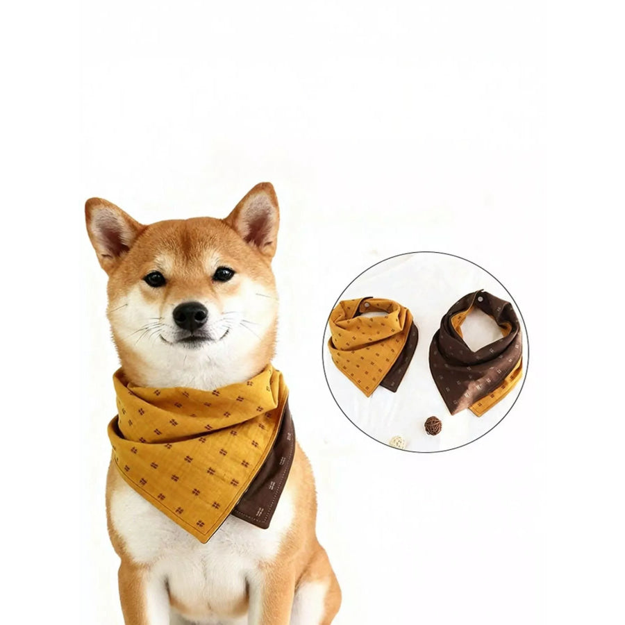 Soft Pet Scarf Square Style Ginger/Brown / S Apparel and Accessories