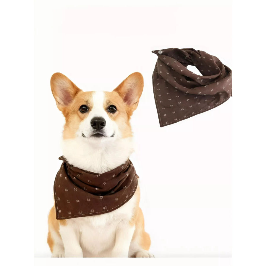 Soft Pet Scarf Triangle Style Brown / S Apparel and Accessories