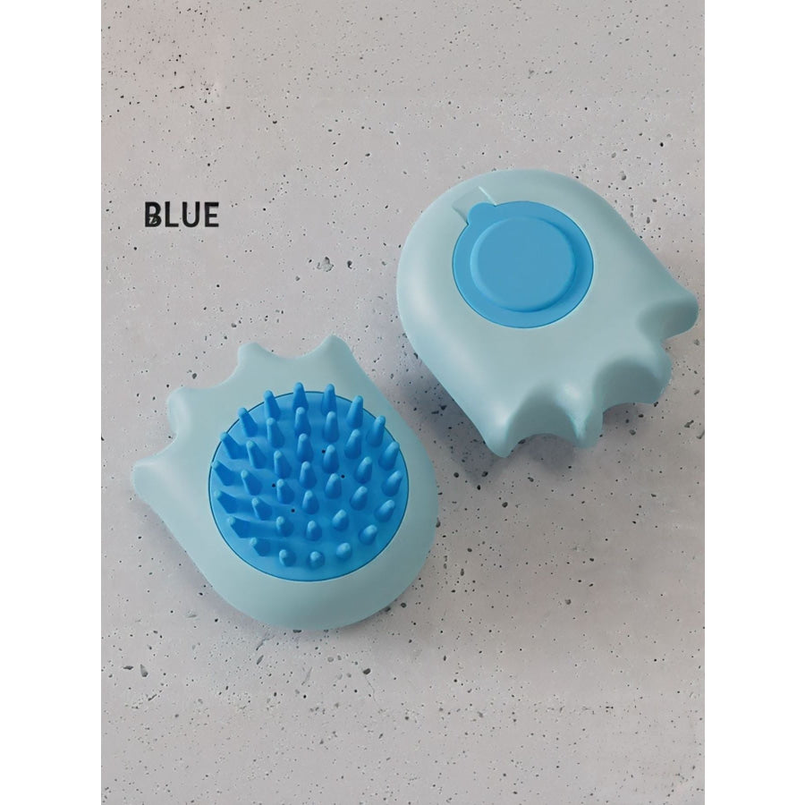 Soft Pet Shower Brush Blue Bath Brush / One Size Apparel and Accessories