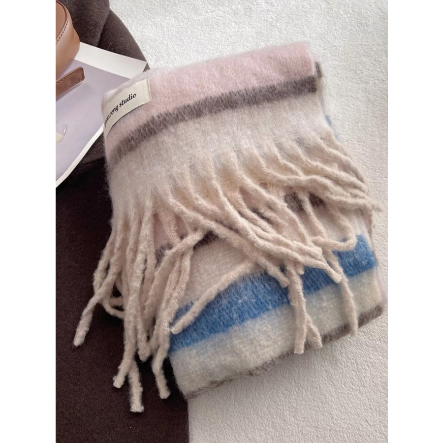 Soft Plaid Tassel Warm Scarf Apparel and Accessories