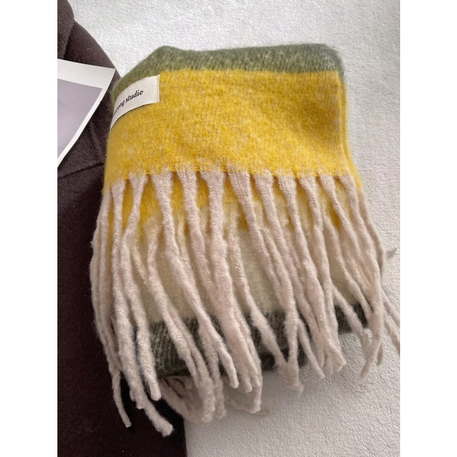 Soft Plaid Tassel Warm Scarf Apparel and Accessories
