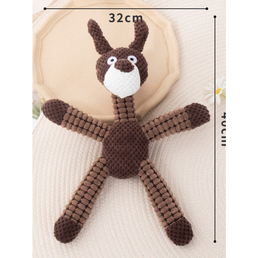 Soft Plush Animal Pet Toys Brown / ONESIZE Apparel and Accessories