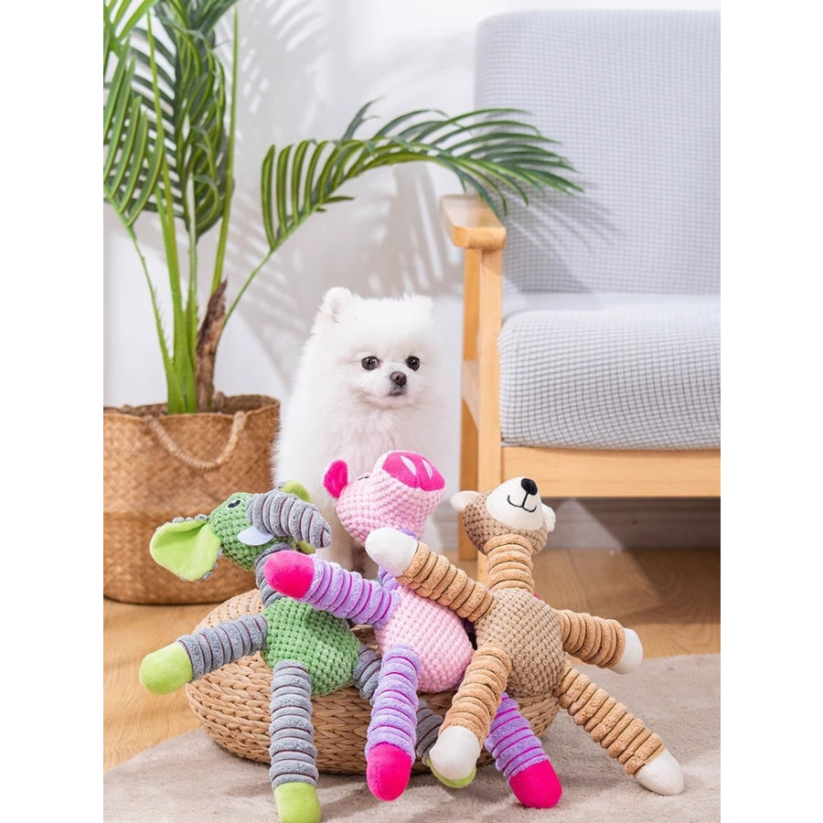 Soft Plush Animal Pet Toys Fuchsia Pink / ONESIZE Apparel and Accessories