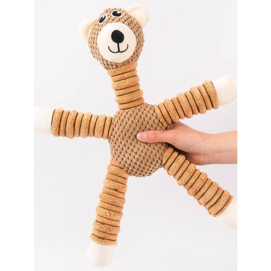 Soft Plush Animal Pet Toys Tan / ONESIZE Apparel and Accessories