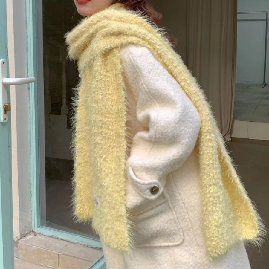 Soft Plush Winter Warm Scarf Yellow / ONESIZE Apparel and Accessories